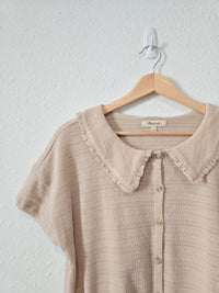 Madewell Crop Collared Blouse (S)