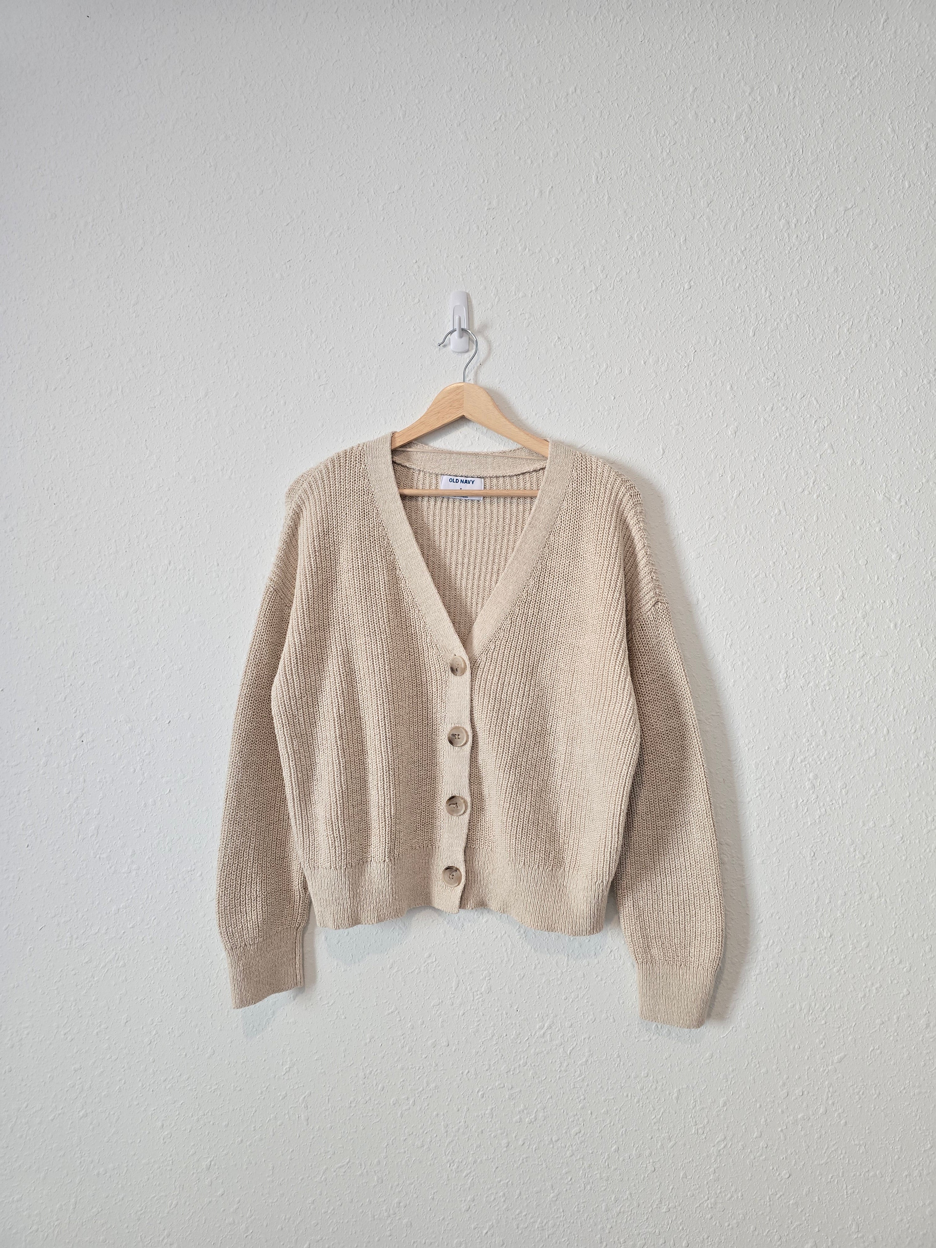 Oat Cotton Linen Sweater (M)