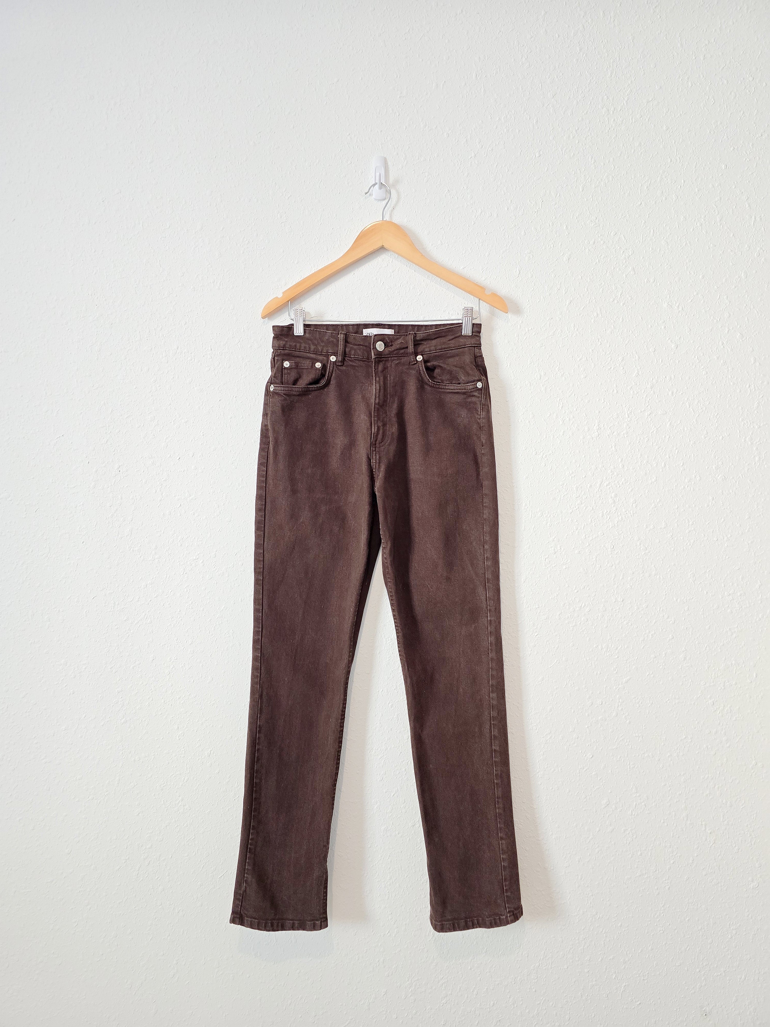 Zara Brown Straight Jeans (8)