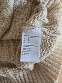 Oat Cable Knit Cropped Sweater (S)
