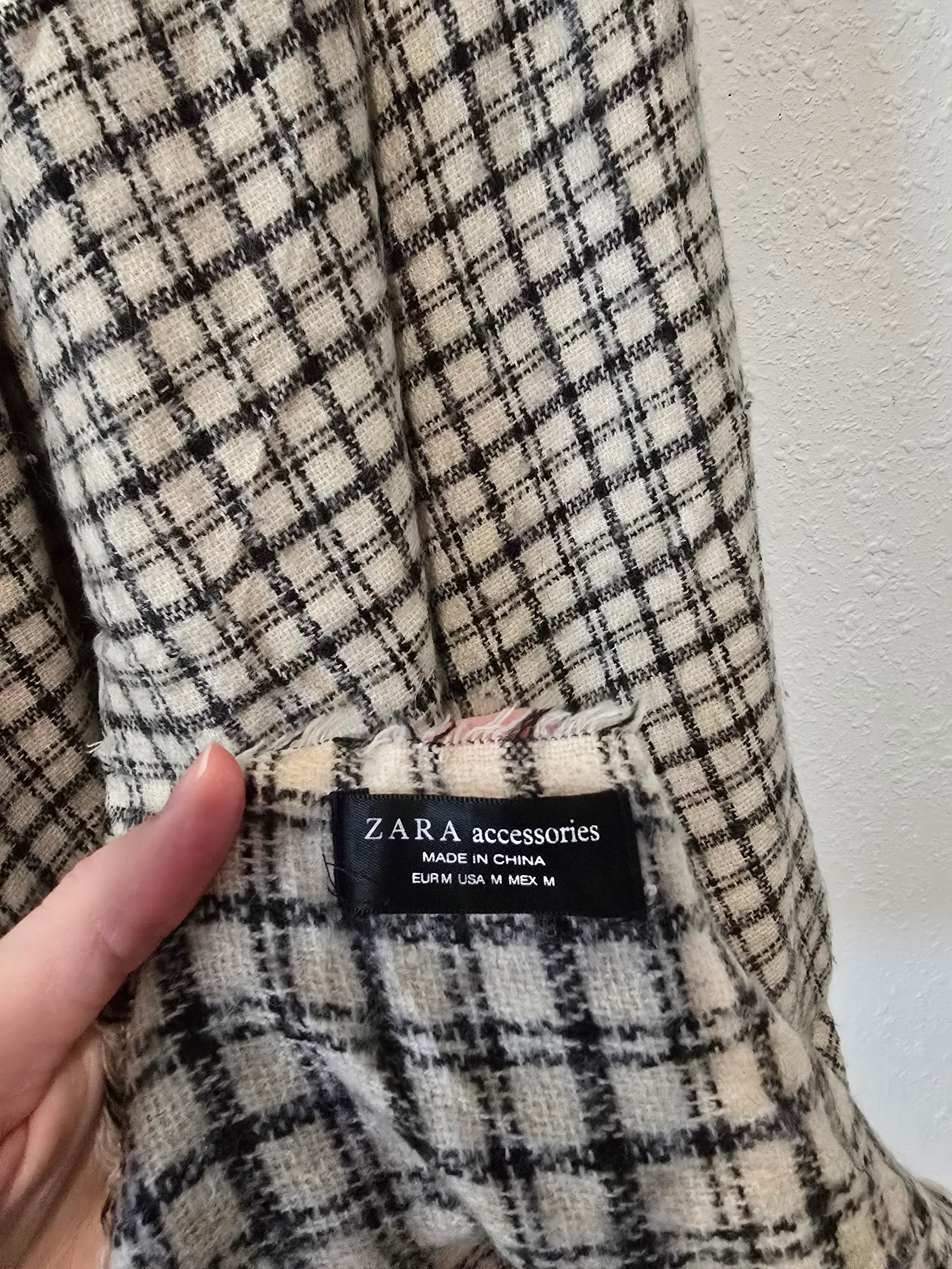 Zara Oversized Plaid Scarf