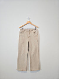 Zenana Neutral Wide Leg Jeans (L)
