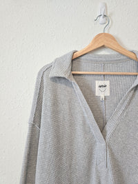 Aerie Gray Waffle Pullover (M)