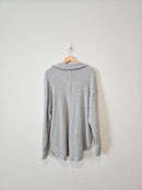 Aerie Gray Waffle Pullover (M)