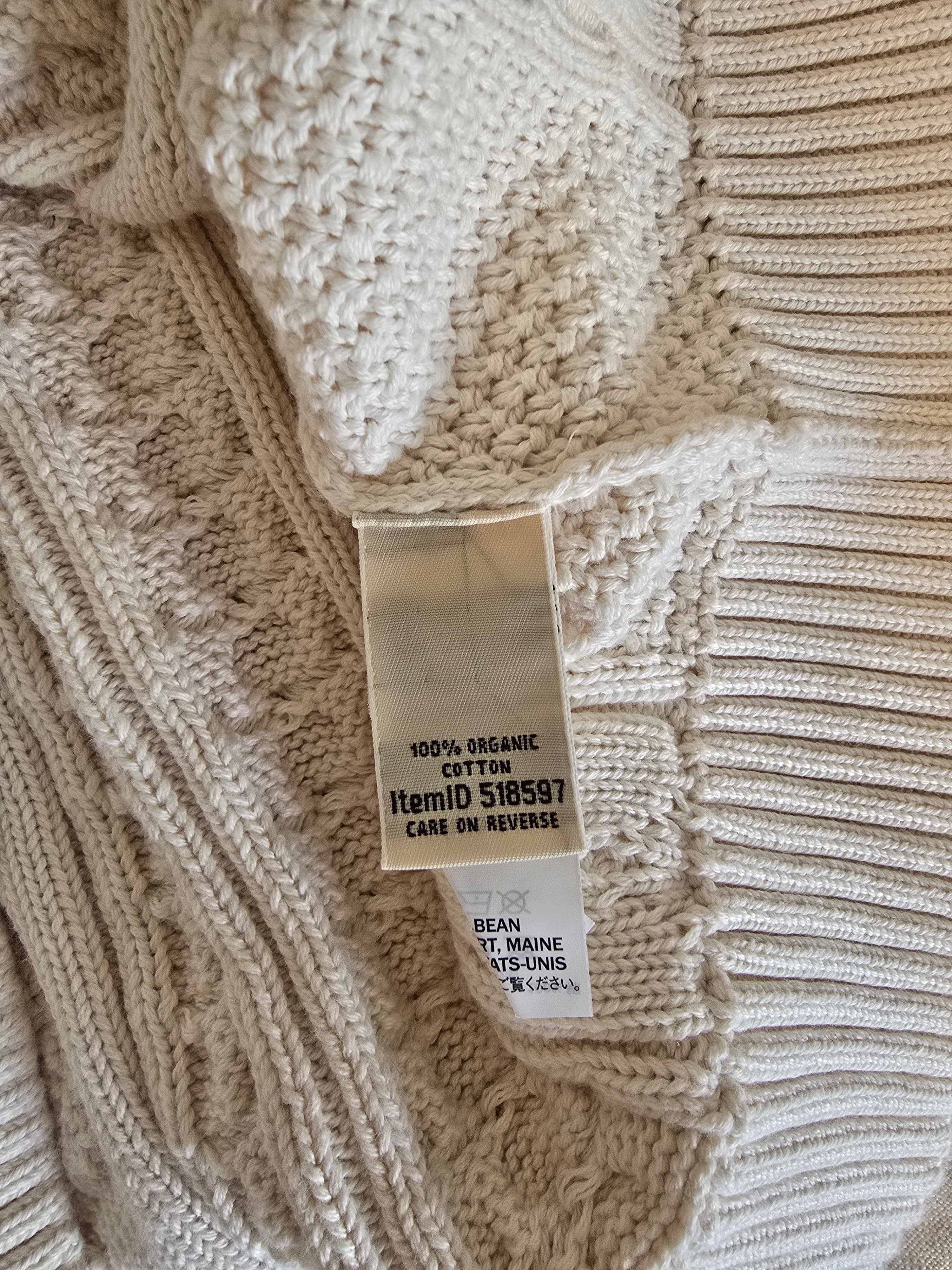 LL Bean Cable Knit Cotton Sweater (L)