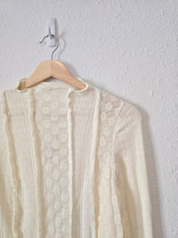 NEW Free People Floral Lace Top (M)