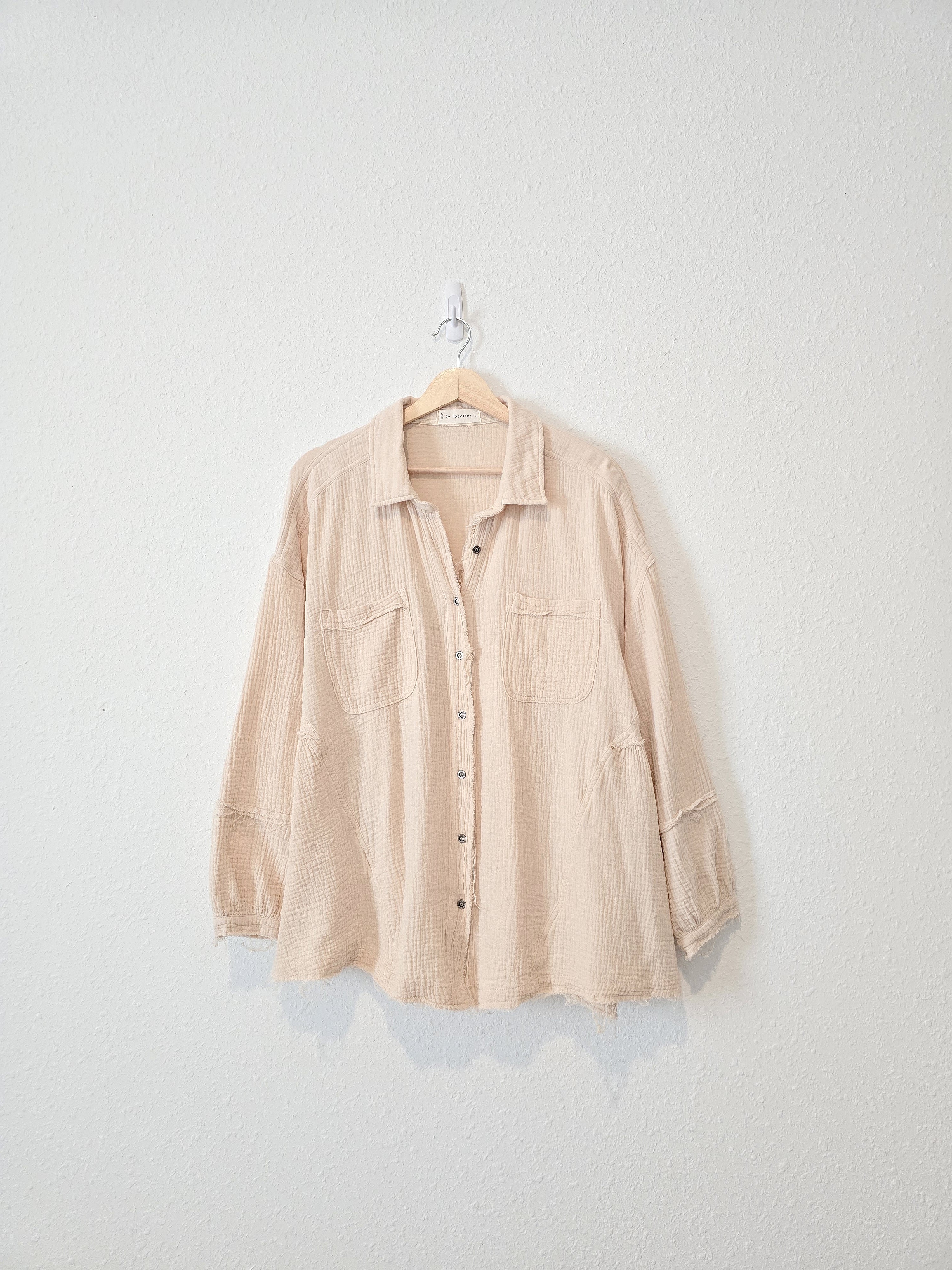 By Together Gauze Button Up (L)
