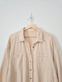 By Together Gauze Button Up (L)