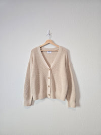 Oat Cotton Linen Sweater (L)