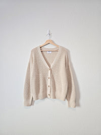 Oat Cotton Linen Sweater (L)