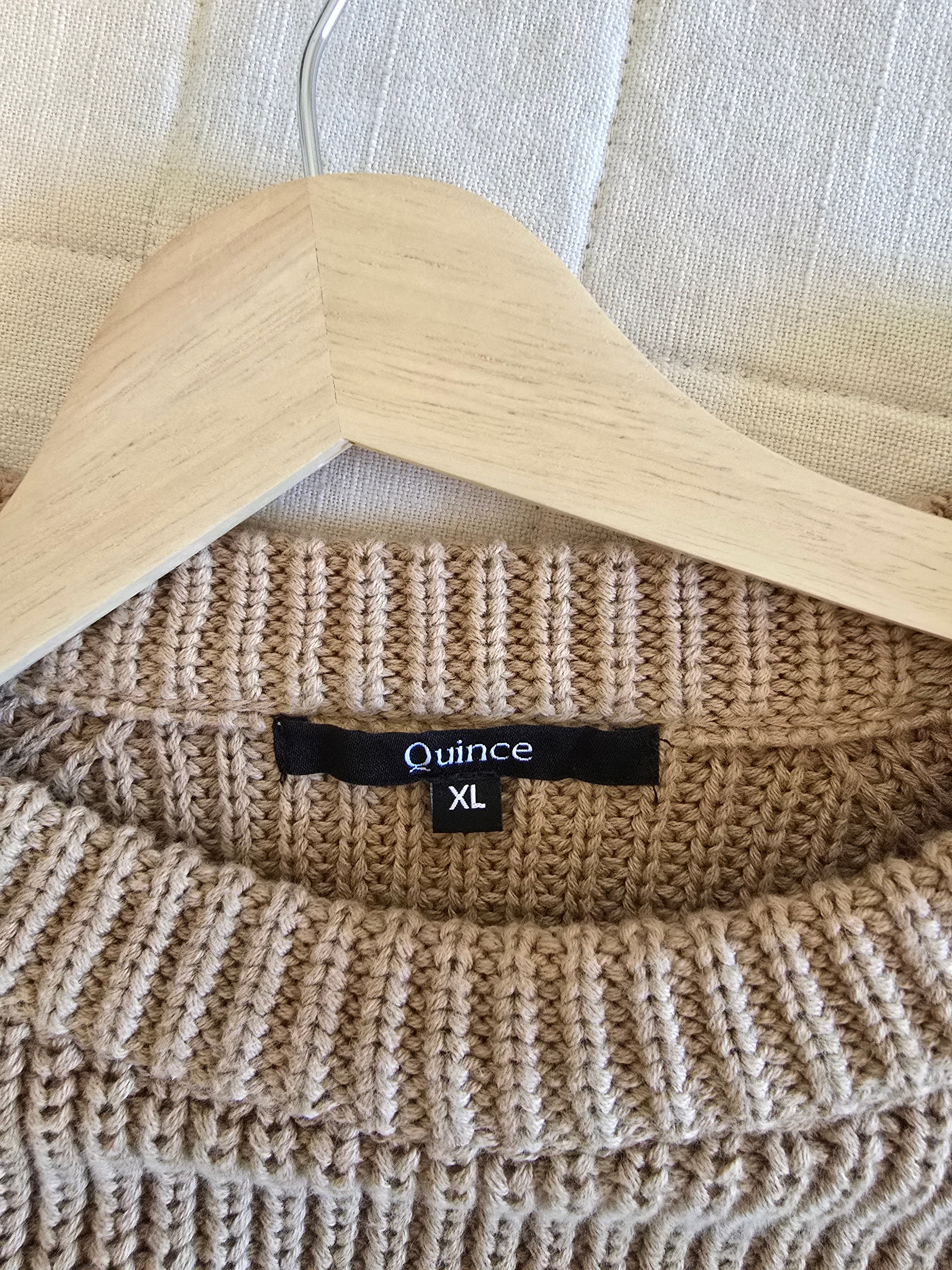 Quince Camel Crewneck Sweater (XL)