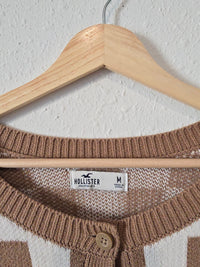 Neutral Checkered Sweater (M)