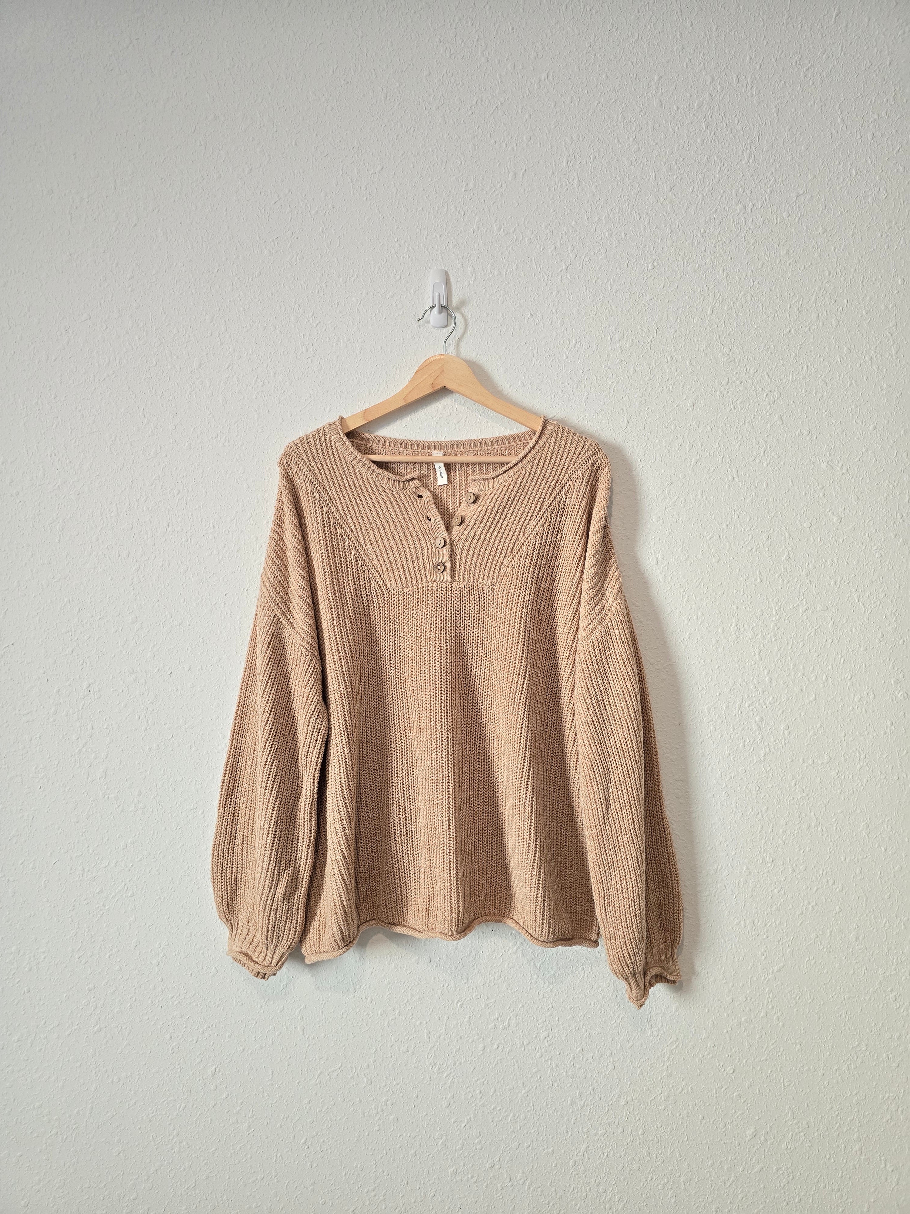 Wishlist Oversized Henley Sweater (S/M)
