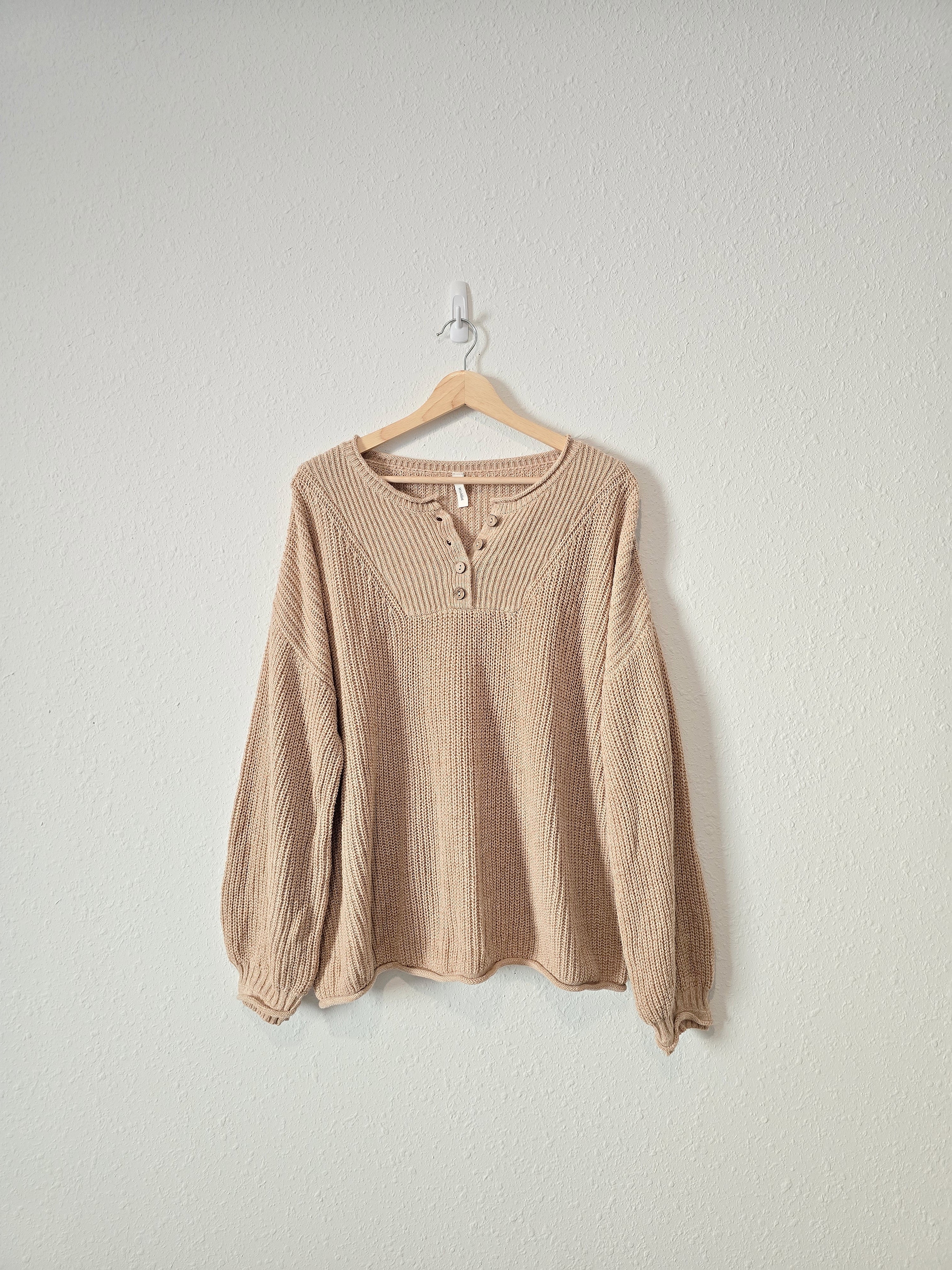 Wishlist Oversized Henley Sweater (S/M)