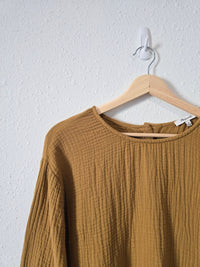 Madewell Gauze Button Back Top (M)