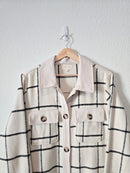 Checkered Button Up Shacket (L)