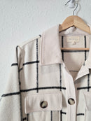 Checkered Button Up Shacket (L)