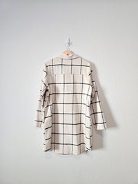 Checkered Button Up Shacket (L)