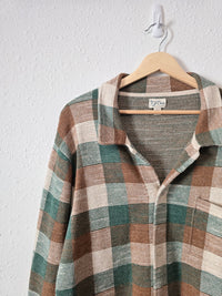 J.Crew Plaid Cotton Button Up (L)