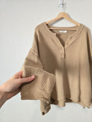 Mod Ref Waffle Henley Sweater (M)