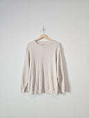 Aerie Oat Waffle Crewneck Sweatshirt (S)