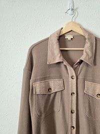 Hem & Thread Ribbed Button Up (L)