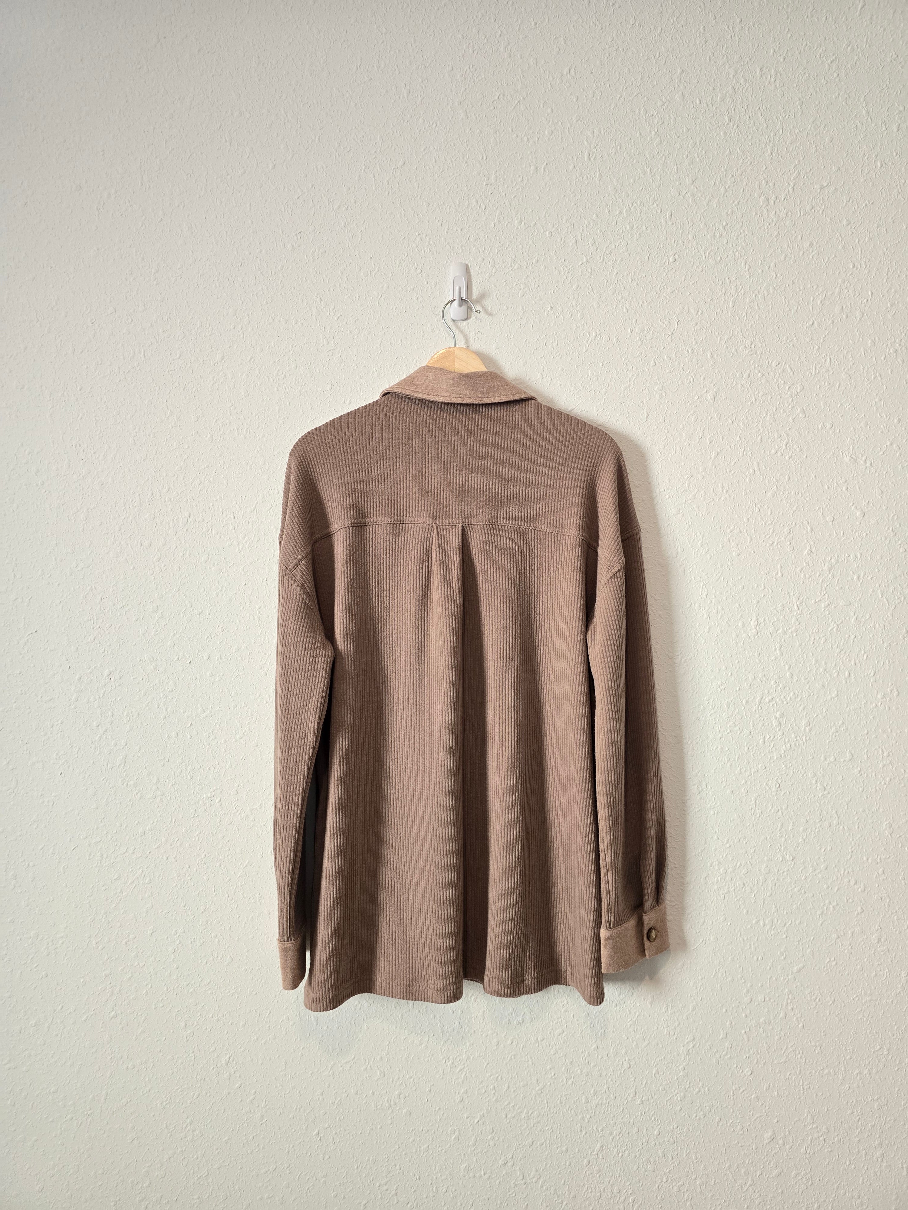 Hem & Thread Ribbed Button Up (L)