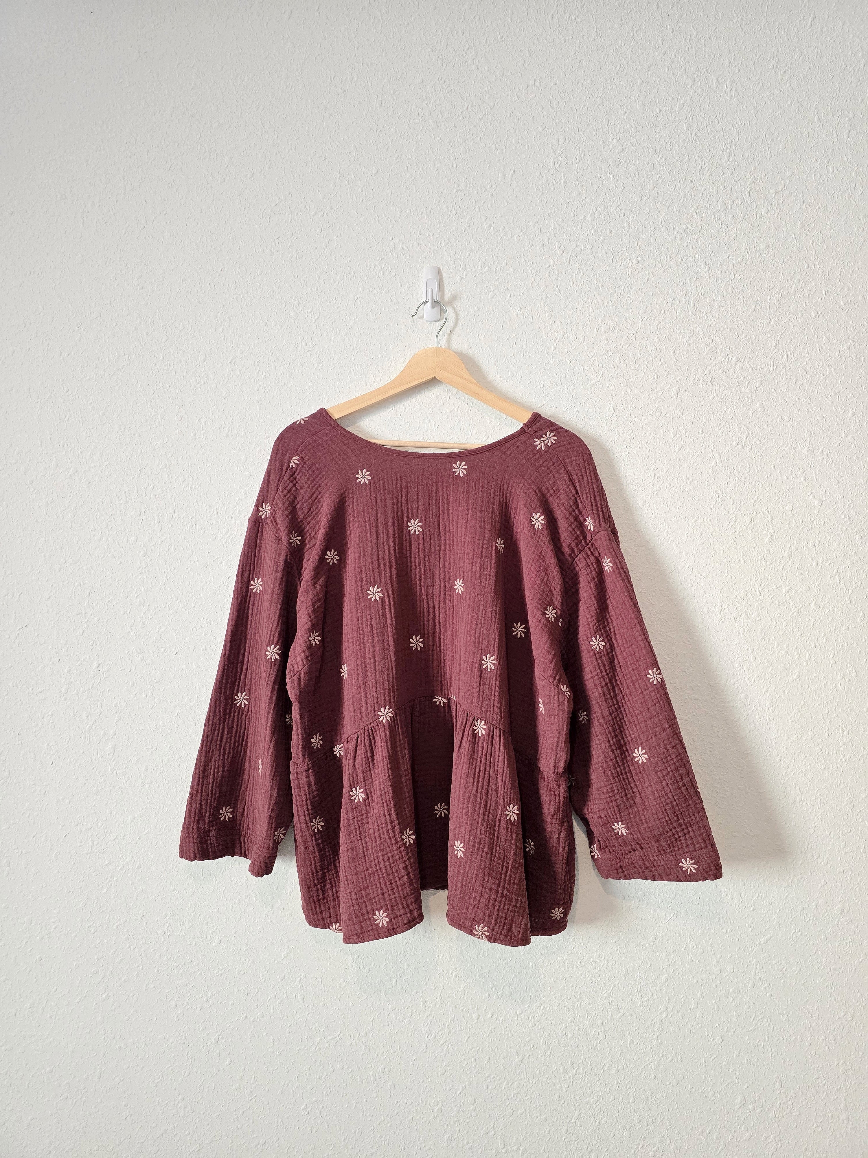 Madewell Floral Embroidered Top (1X)