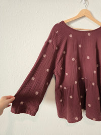 Madewell Floral Embroidered Top (1X)