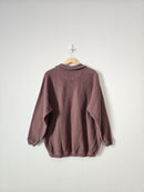 Aerie Brown Rib Quarter Zip Pullover (XS)