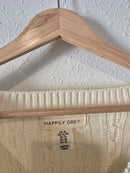 Cream Cable Knit Sweater (XL)