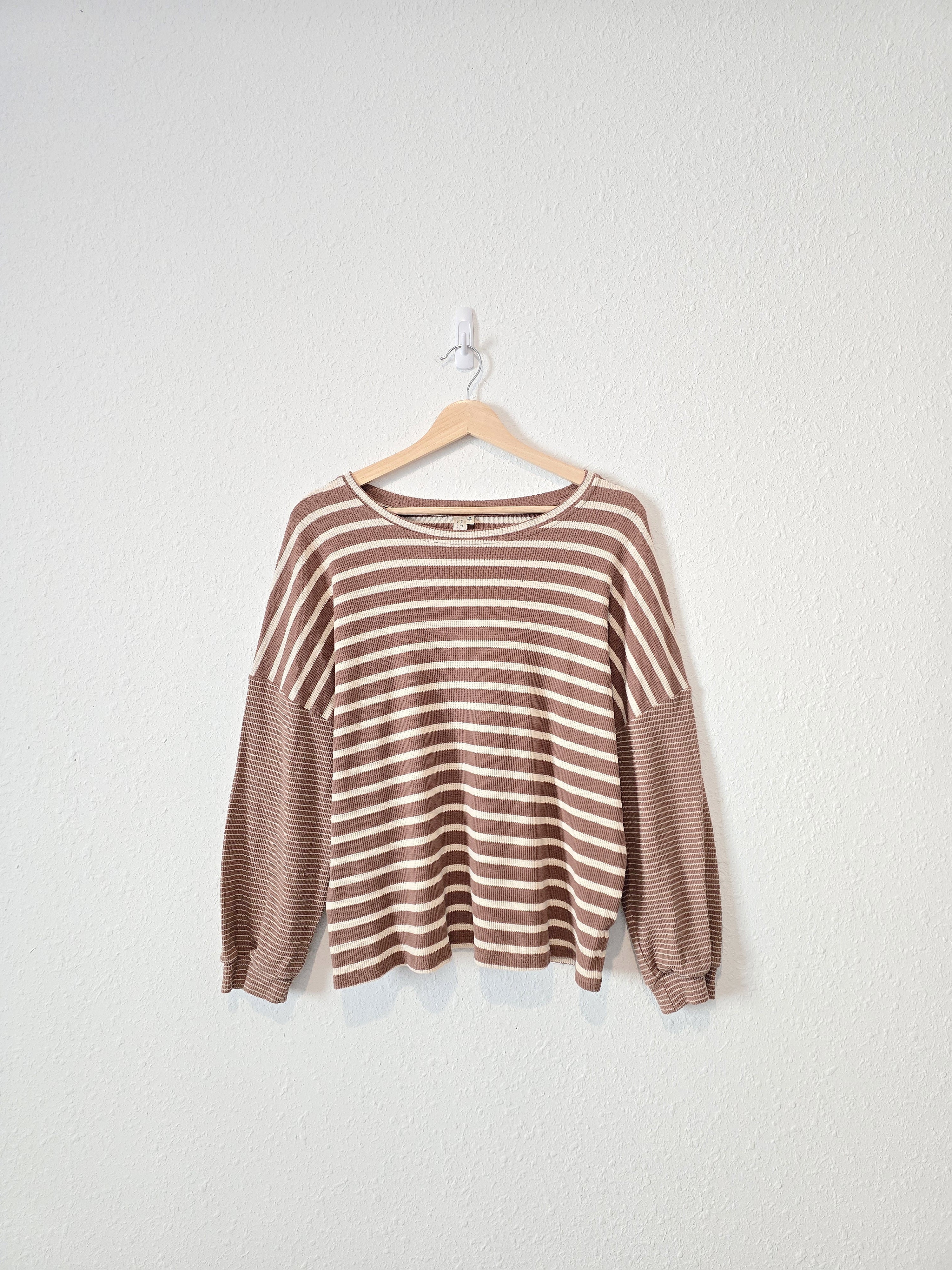 Hayden Brown Striped Tee (M)