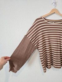 Hayden Brown Striped Tee (M)