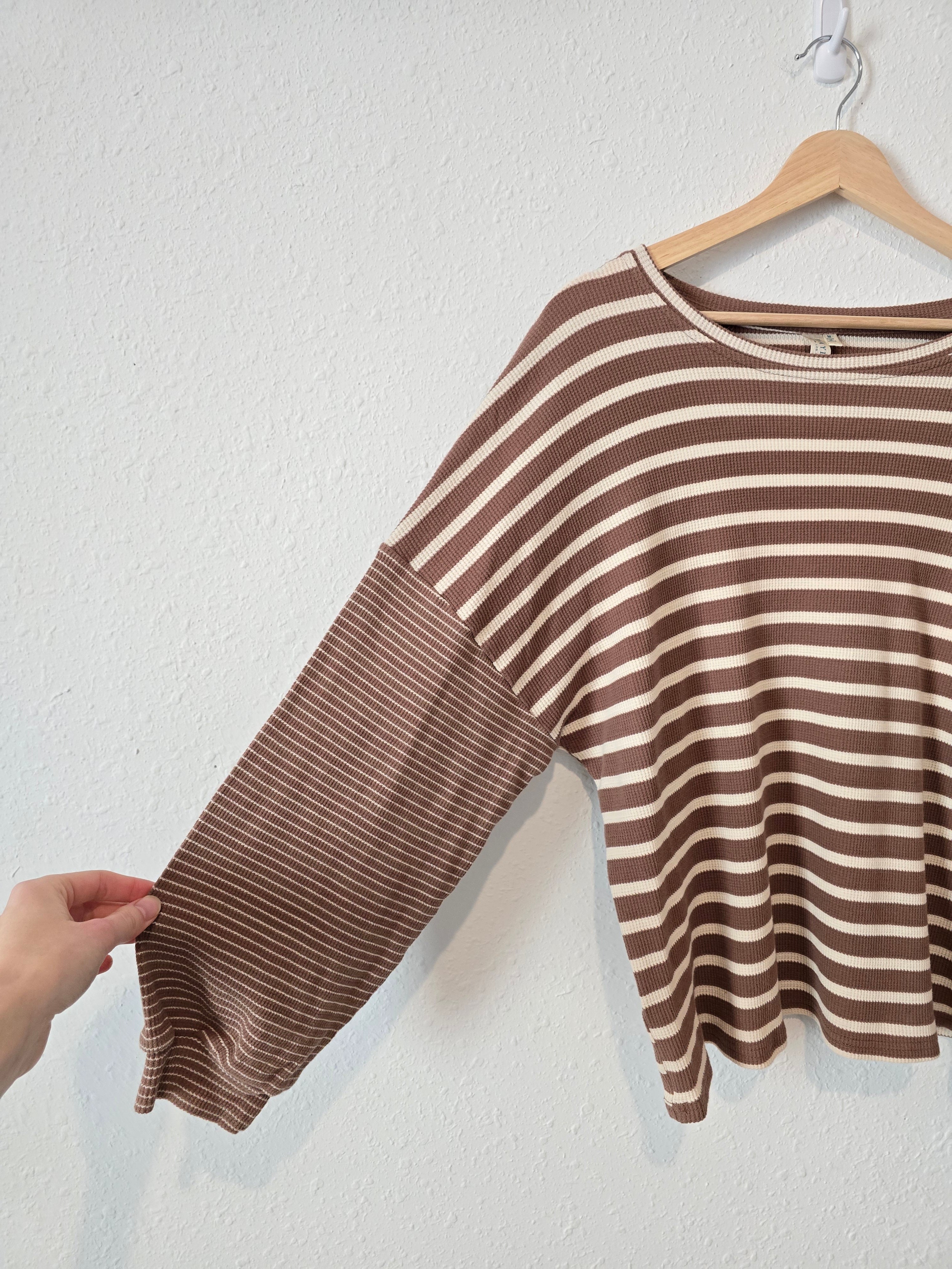 Hayden Brown Striped Tee (M)
