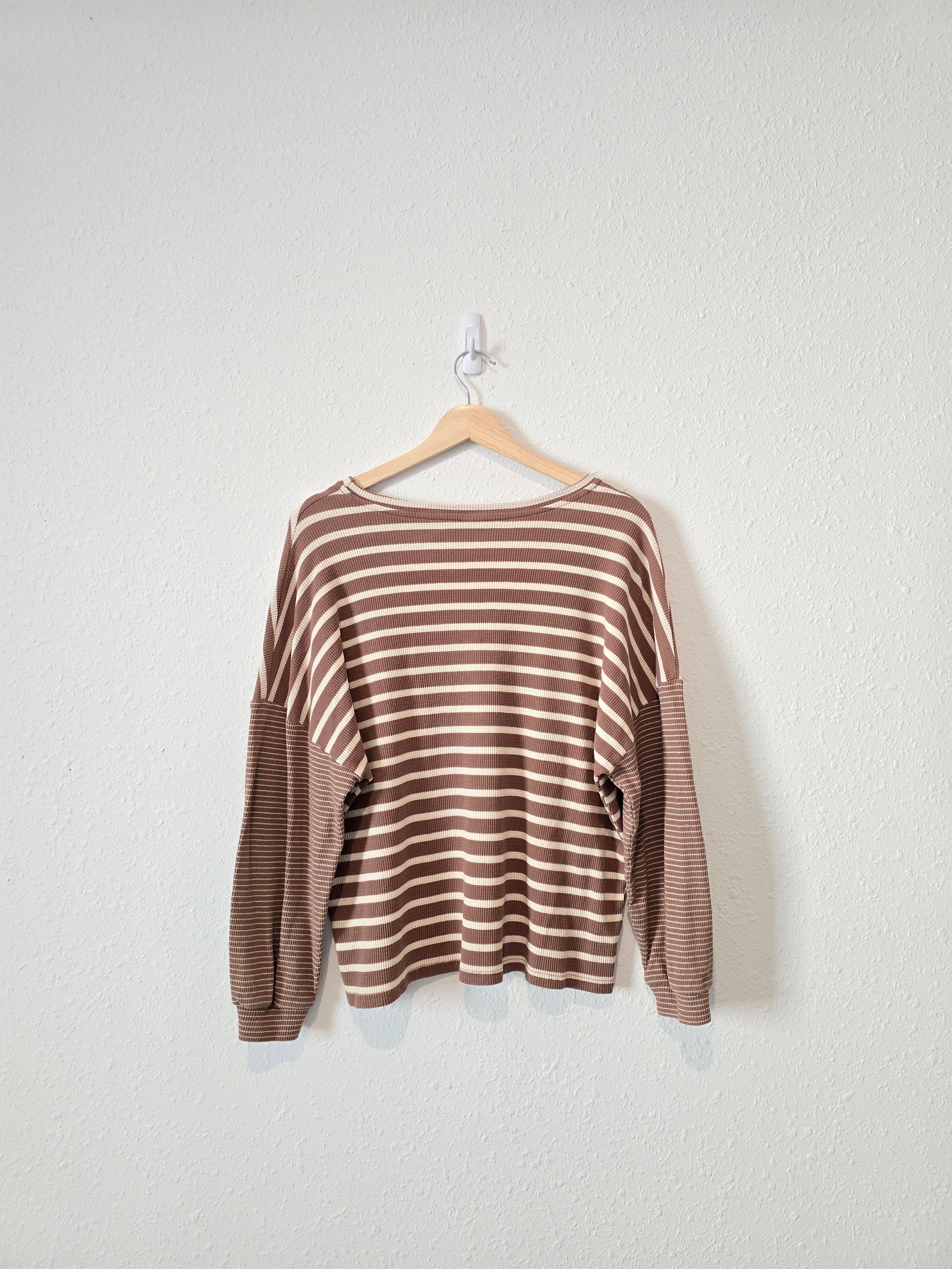 Hayden Brown Striped Tee (M)