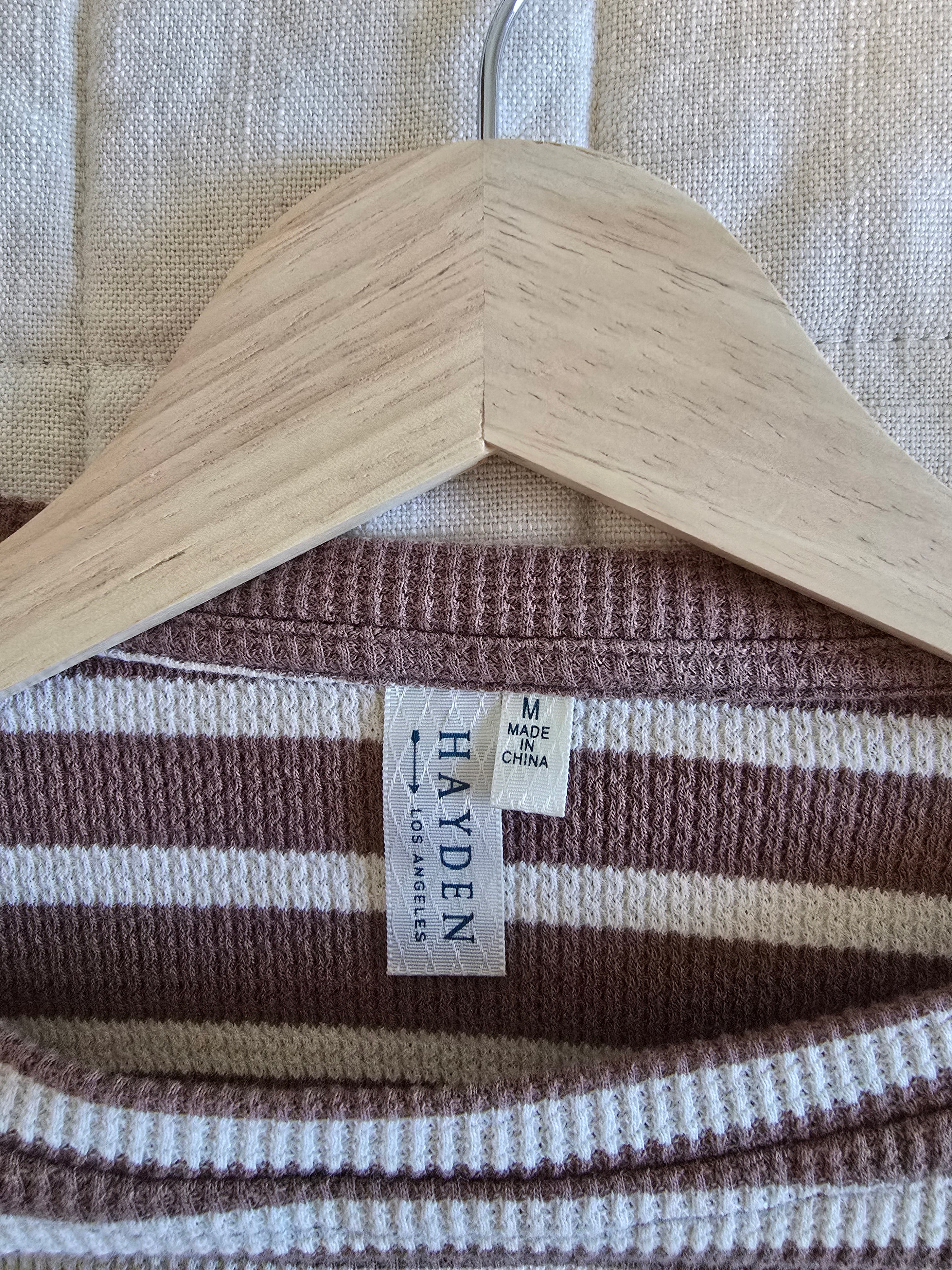 Hayden Brown Striped Tee (M)