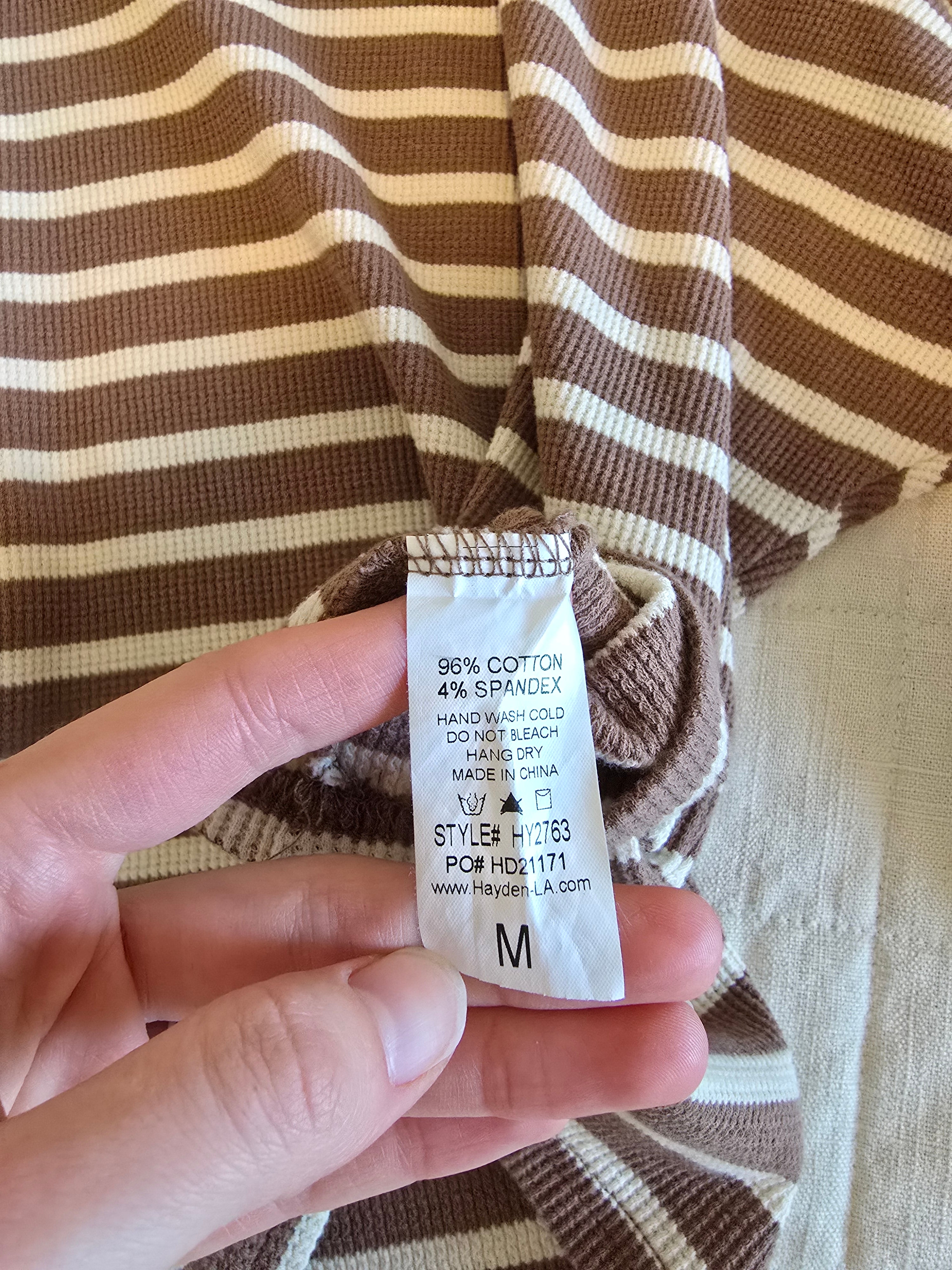 Hayden Brown Striped Tee (M)
