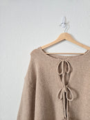 NEW Neutral Tie Front Sweater (XL)