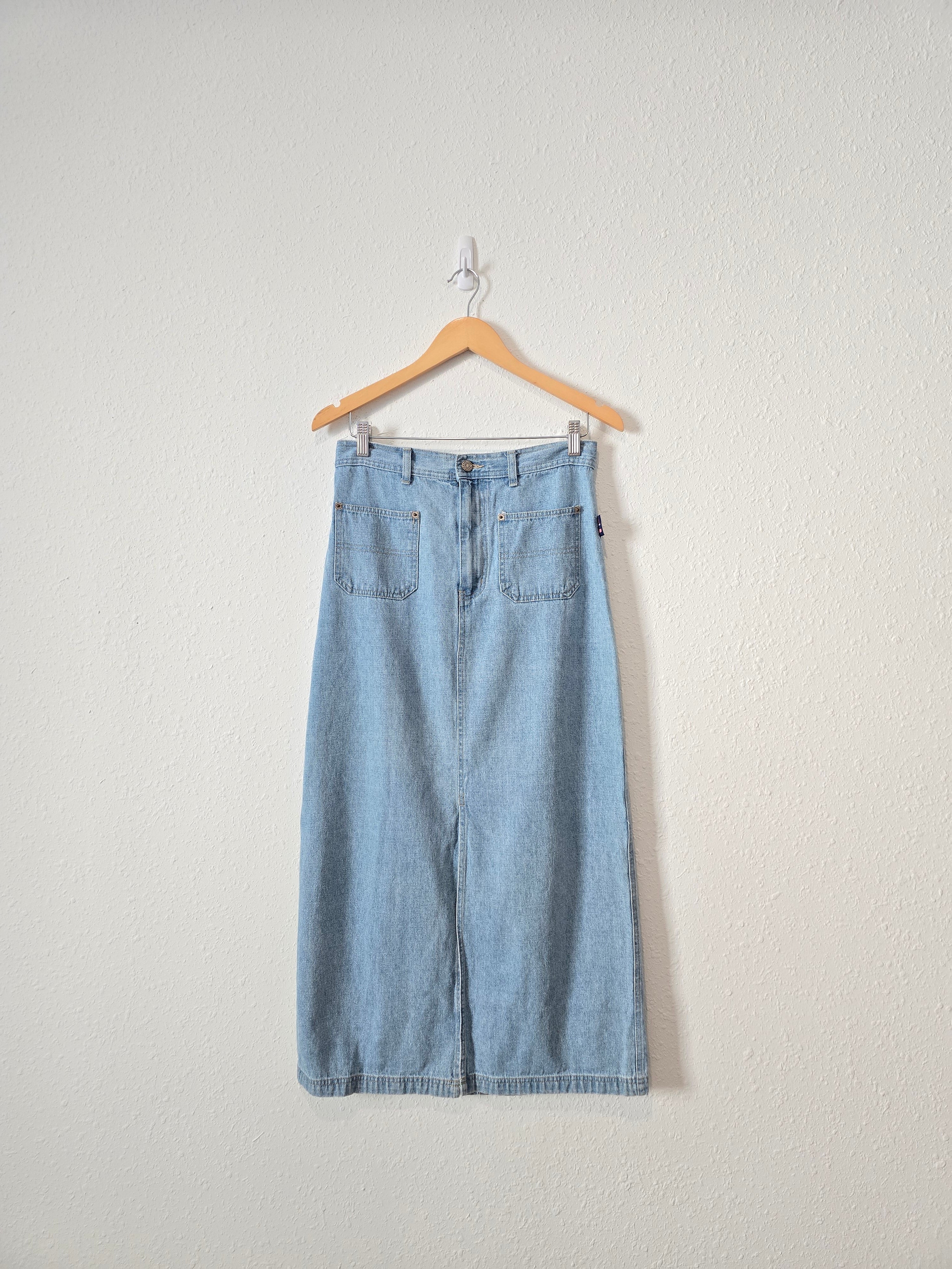 Vintage Denim Maxi Skirt (8)