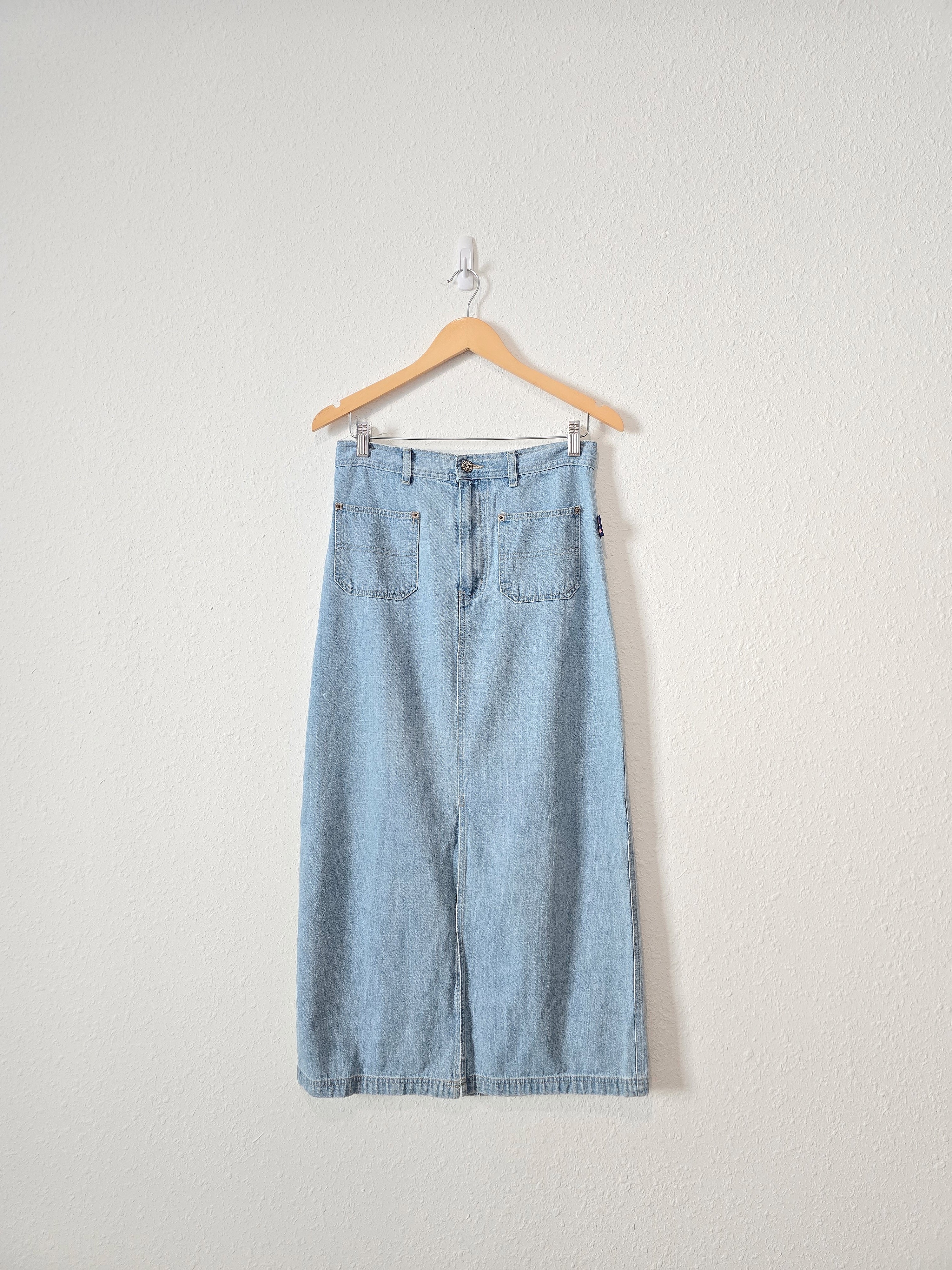 Vintage Denim Maxi Skirt (8)