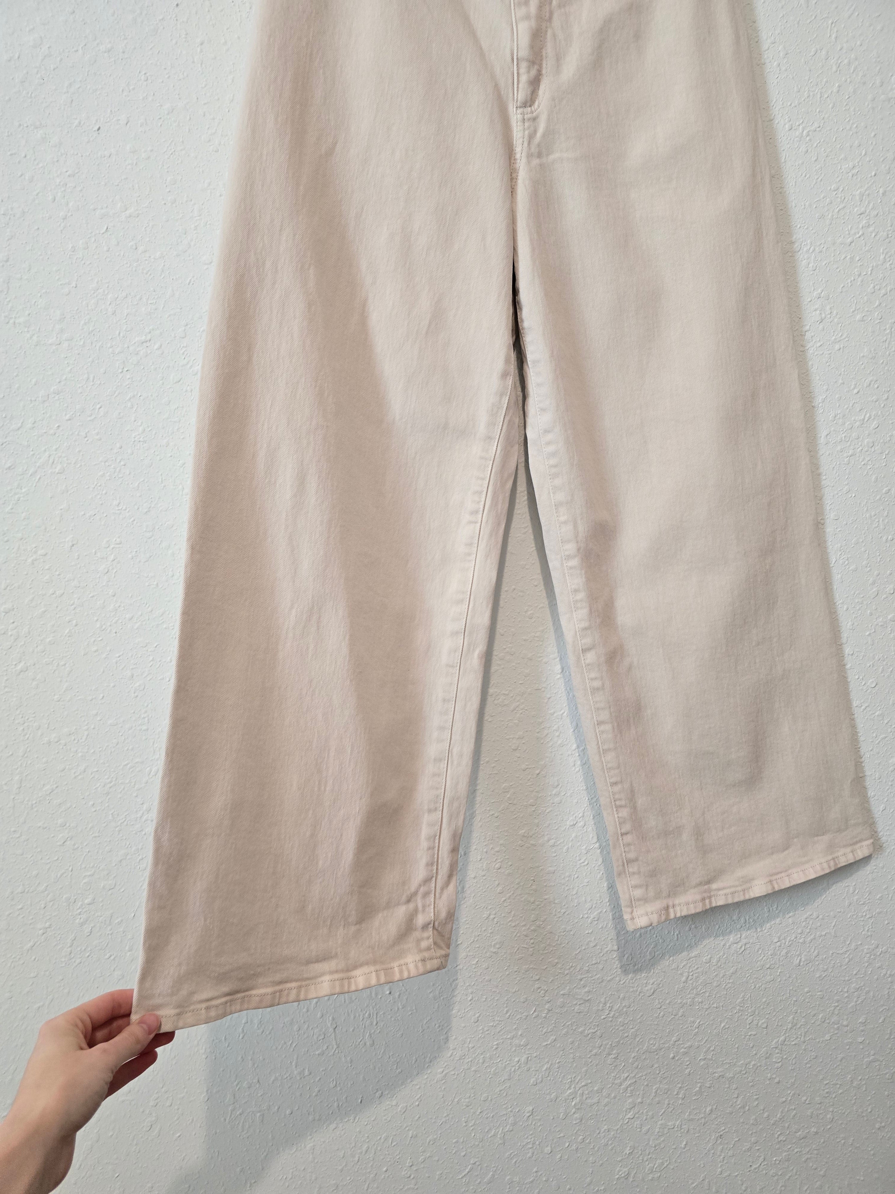 Ecru Wide Leg Jeans (10)