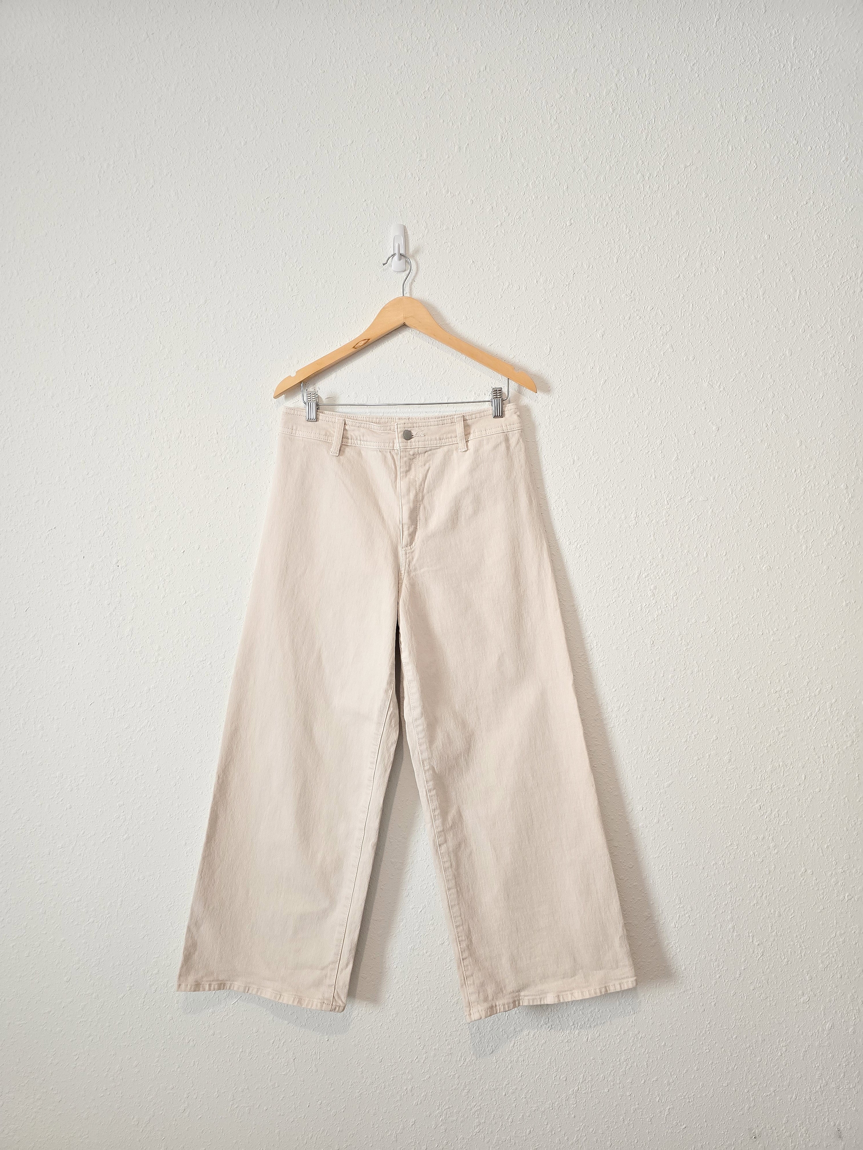 Ecru Wide Leg Jeans (10)