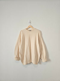 Vintage Textured Cotton Sweater (L)