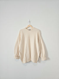 Vintage Textured Cotton Sweater (L)