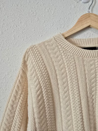 Vintage Textured Cotton Sweater (L)
