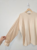 Vintage Textured Cotton Sweater (L)