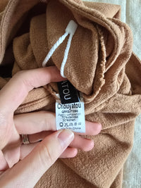 Wide Leg Linen Blend Overalls (L)