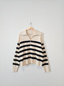 Striped Quarter Zip Pullover (XL)