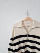 Striped Quarter Zip Pullover (XL)