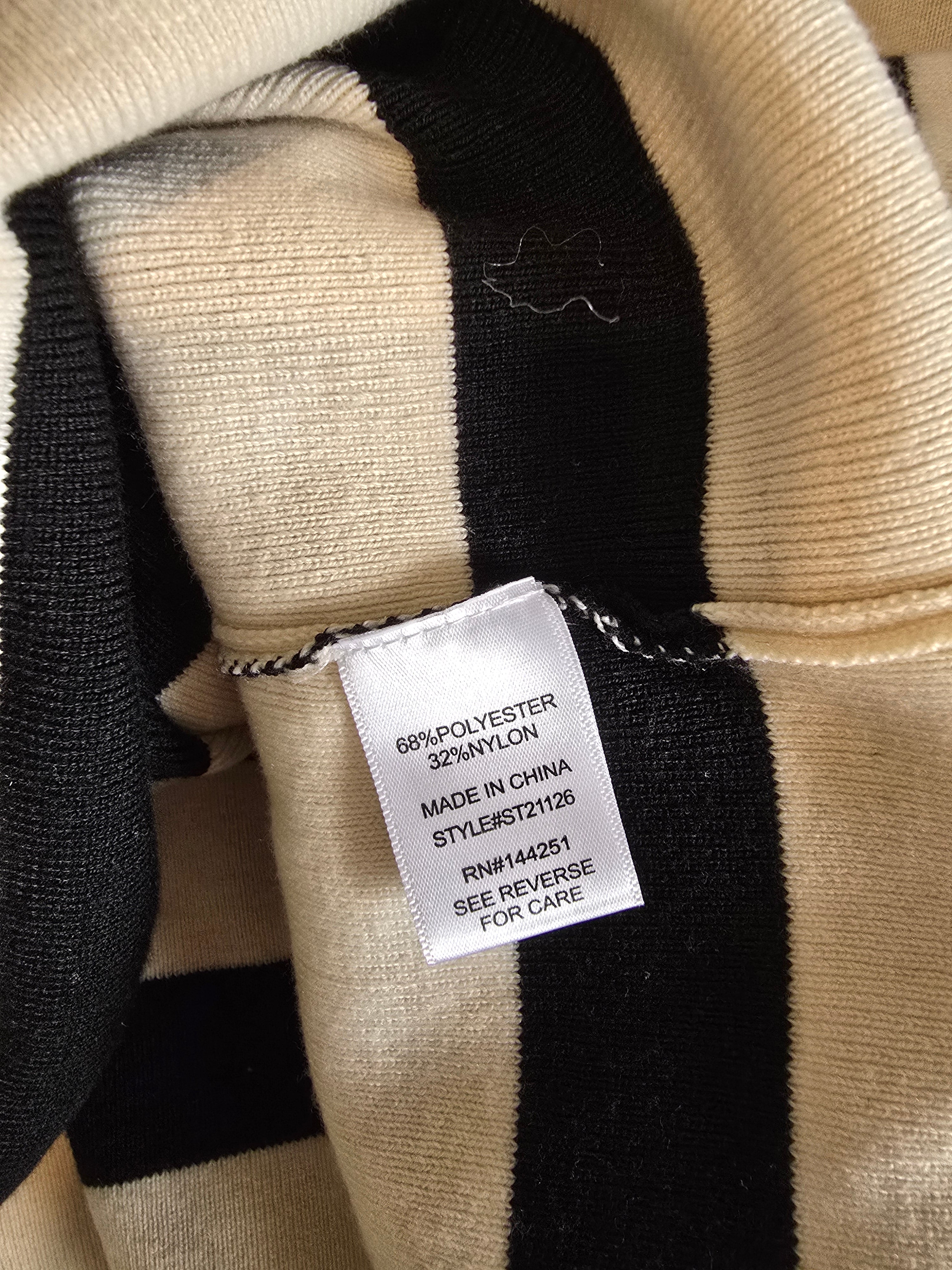 Striped Quarter Zip Pullover (XL)